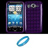 Purple Argyle Transparent Thermoplastic Polyurethane Protecctive TPU Silico ....