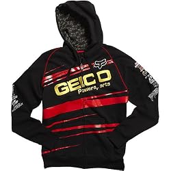 Fox Racing Geico Factory Men's Hoody Zip Race Wear Sweatshirt - Black
