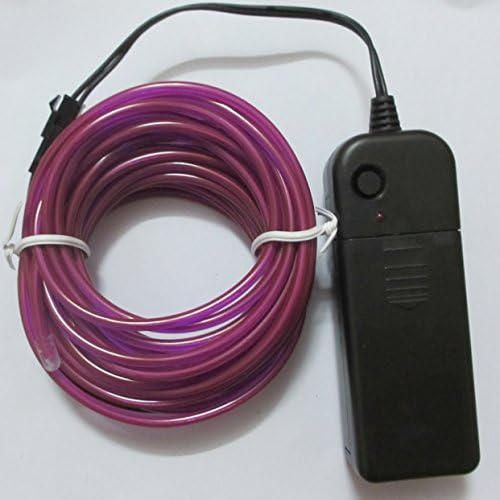 Nickqin 3.2mm Neon El Wire Electroluminescent Lights Led Strip 16.4ft (purple)