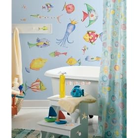 RoomMates RMK1179SCS Sea Creatures Peel and Stick Appliques