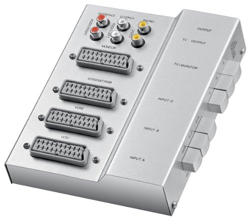 Goobay 60846 Audio/Video Splitter im Metallgeh&auml;use silber Preisvergleich