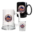 New York Mets 15oz Tankard, 15oz Ceramic Mug & 2oz Shot Glass Set - Primary Logo MLB Baseball