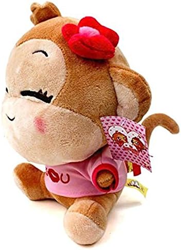 Free2mys Baby's Lovely Monkey Soft Plush Doll (3.9 inch, Pink)