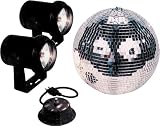 American DJ  M-502L 12 Inch Mirror Ball Kit With Motor 2 Pinspots And Gels