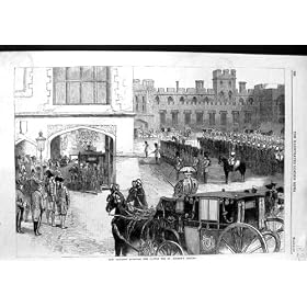 CHARIOT 1863 DE CHEVAUX DE CH�TEAU DE WINDSOR DE PRINCESSE QUITTING