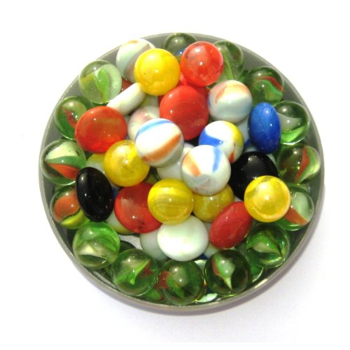 Imagen 7 de 1 Bolsa de Cuero para los Canicas + 60 CANICAS