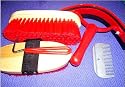 Adults 5 Piece Horse Or Pony Grooming Kit - Red