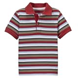 Toddler Boys' Cherokee Short-Sleeve Feeder Stripe Polo - Red
