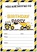 30 Construction Dump Trucks Birthday Invitations with Envelopes (30 Pack) - Kids Birthday Party Invitations for Boys