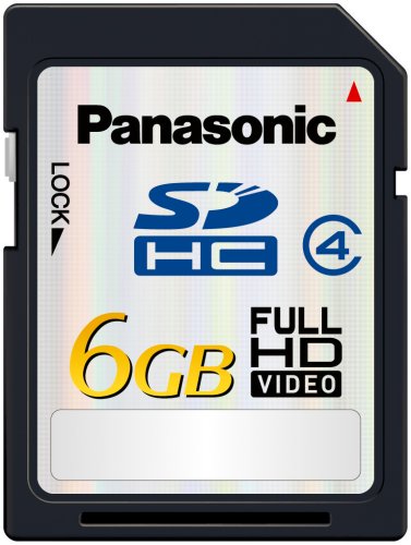 Panasonic RP-SDM06GU1K 6GB High Speed 10MB/s Class 4 SDHC Memory Card