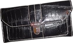 Liz Claiborne Checkbook Wallet Black Suffolk Flats