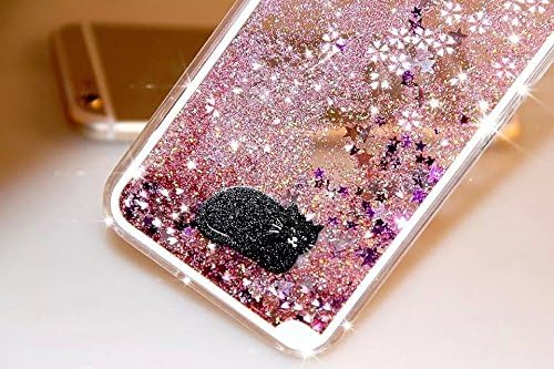 iPhone 5C Quicksand Case,JXT 3D Creative Flower Fairy Faery Angel Girl Printing Quicksand Flowing Liquid Floating Bling Glitter Sparkle Stars Hard Transparent Cover Case For iPhone 5C #5