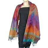 Womens Silk Scarf Handmade Accessory 21 x 72 inches