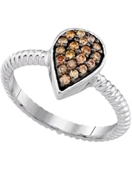 0.20CTW-DIA COGNAC RING