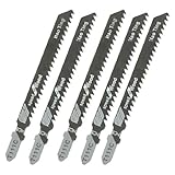 uxcell ジグソーブレード　電動パワーツール　T111C　5本入り　ブラック　ホワイト　Tシャンクスタイル