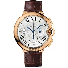 Cartier Ballon Bleu Mens Rose Gold Automatic Chronograph Watch W6920009