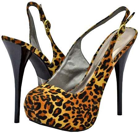 Qupid Neutral-86 Leopard Velvet Women Platform Pumps