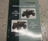 2001 Polaris XPLORER 4X4 XPLORER 400 Shop Repair Service Manual FACTORY OEM (EXCELLENT CONDITION 2001 POLARIS XPLORER 4X4/XPLORER 400 FACTORY Service manual, PN 9916580 Tons of information and illustrations, covers a lot,no missing pages, step by step instructions, exploded illustrations, great book to have when owning a polaris.)