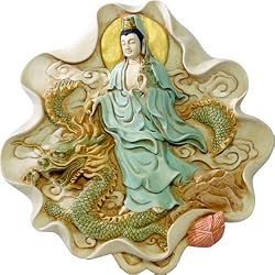 Kuan-Yin and the Dragons Relief, Color Details