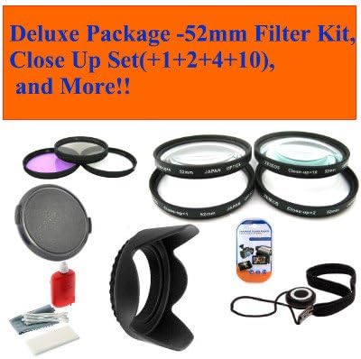 Deluxe Package Includes- 3 Pc Filter Kit (Uv-cpl-fld-) and 4 Pc Close up Filter Set (+1+2+4+10) for Nikon 85mm F/3.5g Af-s Dx Ed Vr Micro Nikkor Lens + Hard Tulip Lens Hood+ Lens Cap + Cap Keeper + Microfiber Cleaning Cloth + LCD Screen Protectors for 52mm Lens