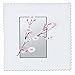 3dRose qs_62451_1 Japanese Cherry Blossoms on Silver Quilt Square, 10 by 10-Inch