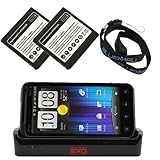 EVOPower USB Dual Dock Cradle Desktop Charger with 2nd Battery Charging Slo ....