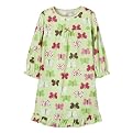 Toddler Girls' Just One Year Long-sleeve Butterflies Sleep Gown - Light Green