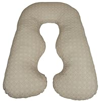 Leachco Back N Belly Chic Body Pillow Replacement Cover - Taupe Rings