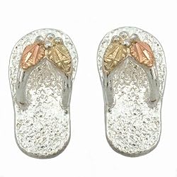 Landstroms Black Hills Gold Silver Flip Flop Earrings