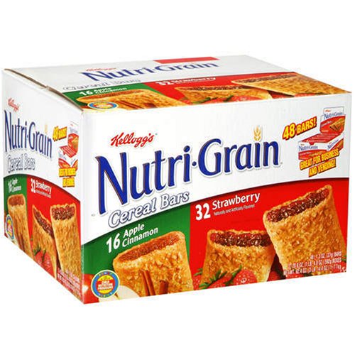 Kellogg's Nutri-Grain Variety Pack 48 1.3 oz - 3 flavors by Cereal Bars