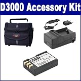 Nikon D3000 Digital Camera Accessory Kit includes: SDENEL9 Battery, SDM-179 Charger, ST80 Case