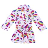 Rainbow Heart Bathrobe for Girls