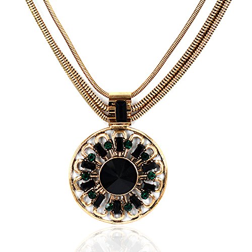 Bersense Fashion Resto National Wind Socialite Lock Pendant Necklace
