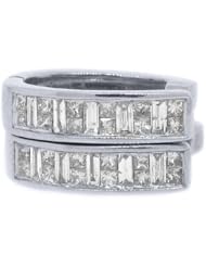 1 Carat Invisible Diamond Hoop Earrings