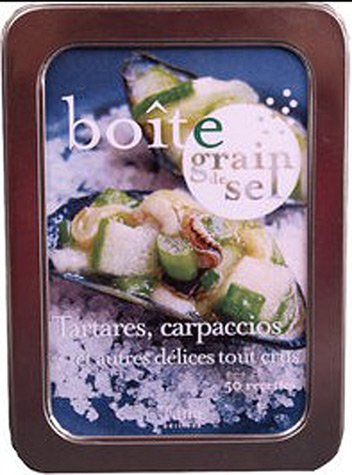 Editions Tana Tartares, carpaccios et autres r&eacute;gals tout crus : Boite avec un livre de 50 recettes et un magnet