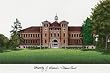 University of Wisconsin, Stevens Point Lithograph 14x10 Unframed Lithograph