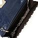 BMC Womens Soft Twine Knitted Stripe Pattern Envelope Flap Fashion Clutch