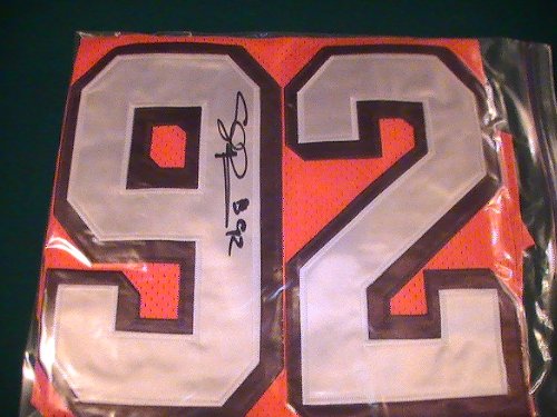 SHAUN ROGERS SIGNED AUTOGRAPHED CLEVELAND BROWNS JERSEY W/ HOLOGRAM + COA