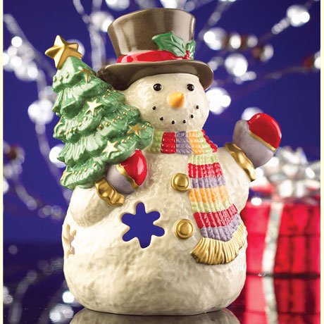 Belleek Snowman Votive Candleholder 5.5