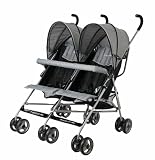 Dream On Me Twin Stroller, Grey