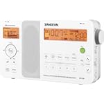 Sangean PR-D8 Portable Digital AM/FM Stereo Receiver with SD-MP3 Recorder and MP3/WMA Player (White)