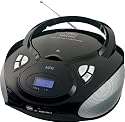 AEG SR 4336 Tragbares Stereo Radio (CD/MP3-Player, MW/UKW-Tuner, 60 Watt PMPO, USB) schwarz