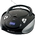 AEG SR 4336 Tragbares Stereo Radio (CD/MP3-Player, MW/UKW-Tuner, 60 Watt PMPO, USB) schwarz