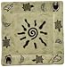 11 MARA Collectible Stoneware SQUARE DINNER PLATE Desert SUN Celestial TURTLE Design
