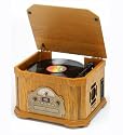 Wooden Retro Turntable 3 Speed Record Player AM/FM Radio CD and Cassette Player - 516 x2 Nostalgic Music Centre - MP3 playback AND RECORDING from your CD & Record Player (Turntable) + Radio & Cassette deck - Retro Wood Veneer Nostalgic Style Music Stereo System - LIGHT COLOUR