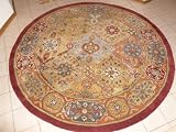 6' x 6' Round Safavieh HG512A-6R Hand Tufted Indian Heritage Collection Rug