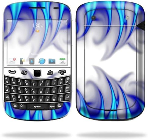 Mightyskins Protective Skin Decal Cover for Blackberry Bold 9900 or 9930 Cell Phone wrap sticker skins Blue Fire