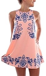 A-line Linen Tank Summer Floral Print Paisley  Shirt Tunic/Jumper 