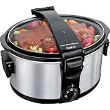 NEW Stay or Go 7-Quart Slow Cooker with Clip-Tight Lid (Small Appliances)