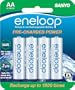Sanyo NEW 1500 eneloop 4 Pack AA Ni-MH Pre-Charged Rechargeable Batteries